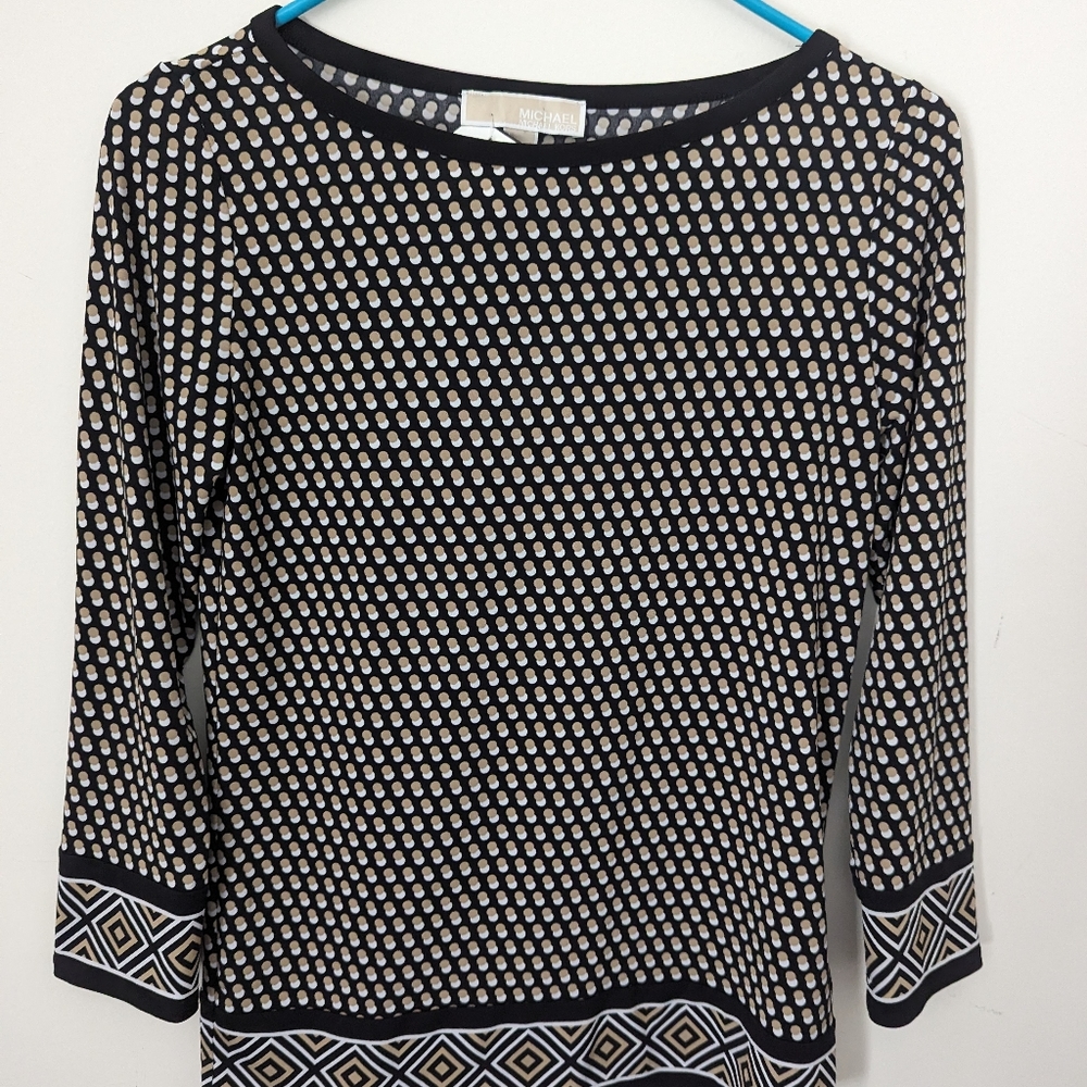 Michael Kors jersey tunic XS polka dot